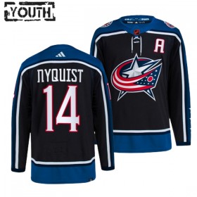 Dresovi Columbus Blue Jackets Gustav Nyquist 14 Adidas 2022-23 Reverse Retro 2.0 Crno Authentic - Dječji